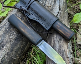 Forged knife for hunting and fishing (STEEL 50X14MF), handmade knife