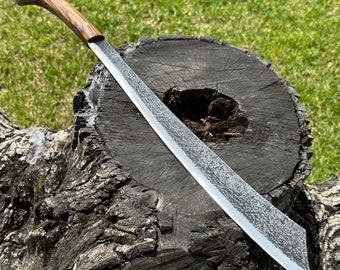 A large machete knife with a solid blade (0.2in) | gift for him | Hunting knife, kukri