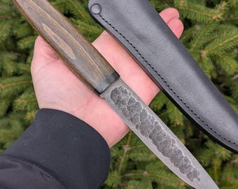 Cuchillo yakuto hecho a mano, hoja de acero forjado SH15, regalo para caza y pesca, funda para bushcraft n.° 747