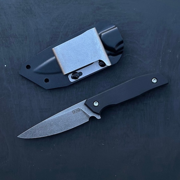 Knife Za-Pas AMBRO2 D2 G10 Black / Orange Kydex