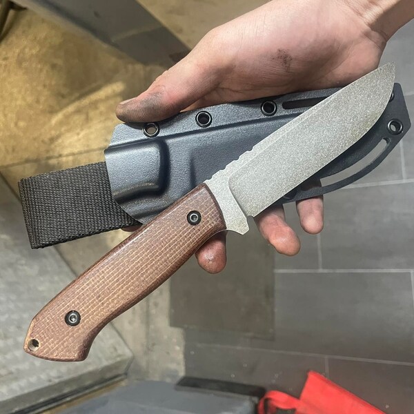 Knife Za-Pas Ultra Outdoor - G10 Black / Micarta Stonewashed