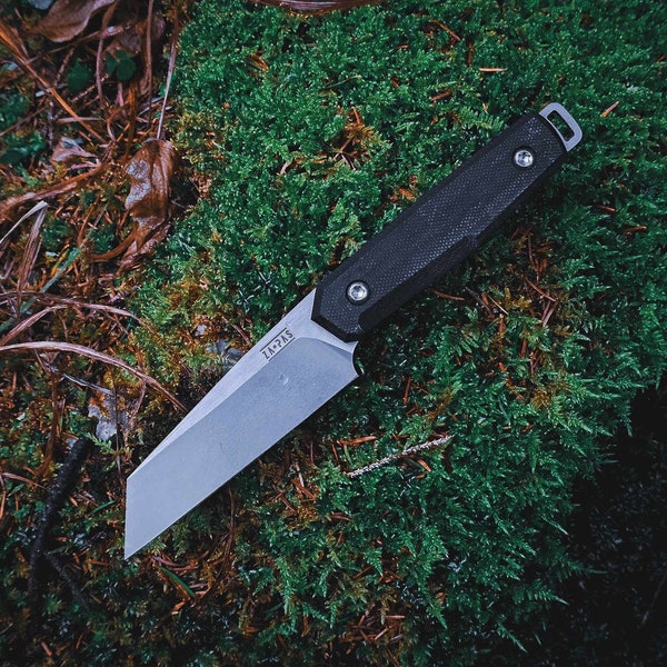 Knife Za-Pas GEO D2 steel G10 black / orange Kydex