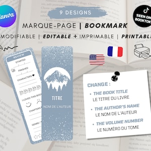 CUSTOMIZABLE BOOKMARK - Dark Romance / Spicy Smut | 9 Templates to Edit and Print | Inspired by the book "Credence"