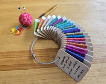 Yarn Pegs Scheepjes RIVER WASHED all 20 colors - blanket color palette planning, crochet knitting planning