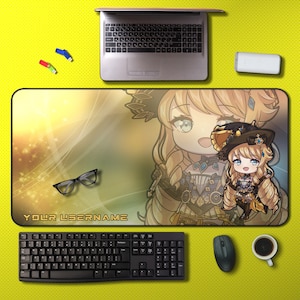 Chibi Navia Gaming Mousepad - Personalized Genshin Desk Mat - Fan Made Merch - Limited Supply
