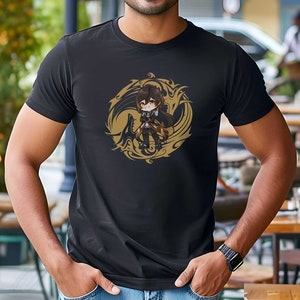 Chibi Zhongli Shirt - Limited Edition Genshin Fan Made Merch - Video Game and Anime Lovers Gift Idea
