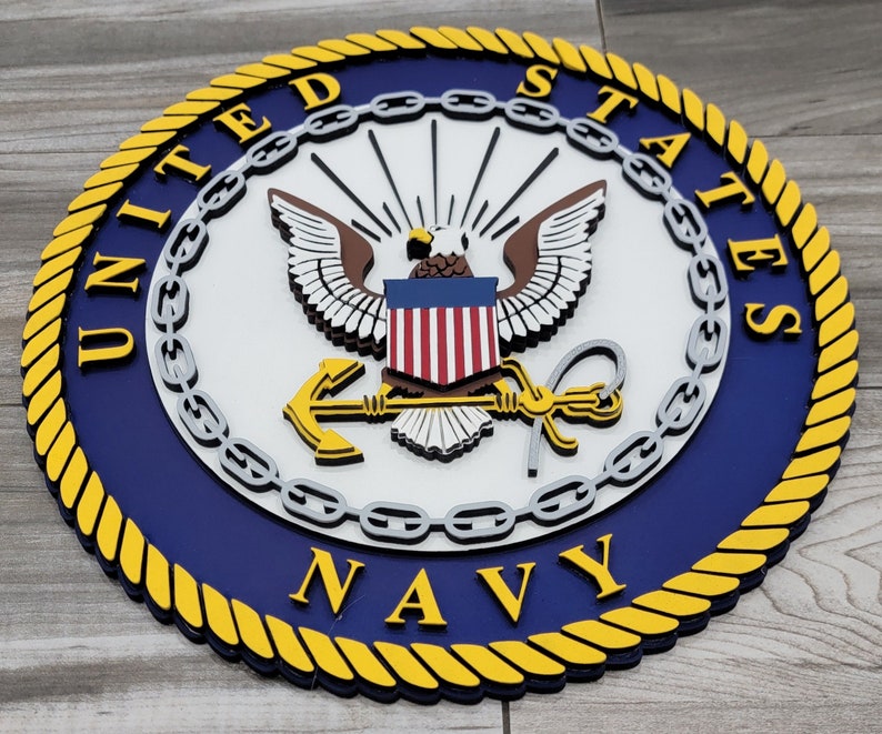 United States Navy Wall Plaque, Wall Art, Retirement Gift, Veteran