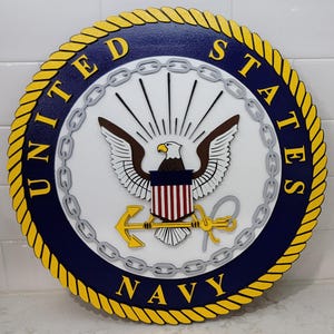 United States Navy Wall Plaque, Wall Art, Retirement Gift, Veteran
