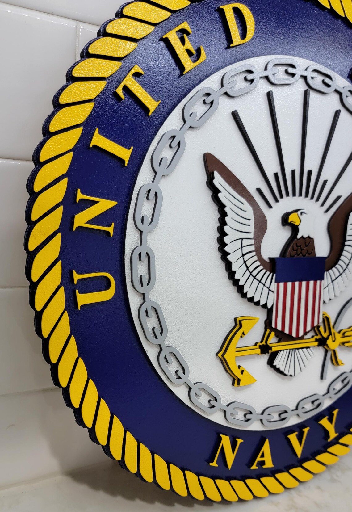 United States Navy Wall Plaque, Wall Art, Retirement Gift, Veteran
