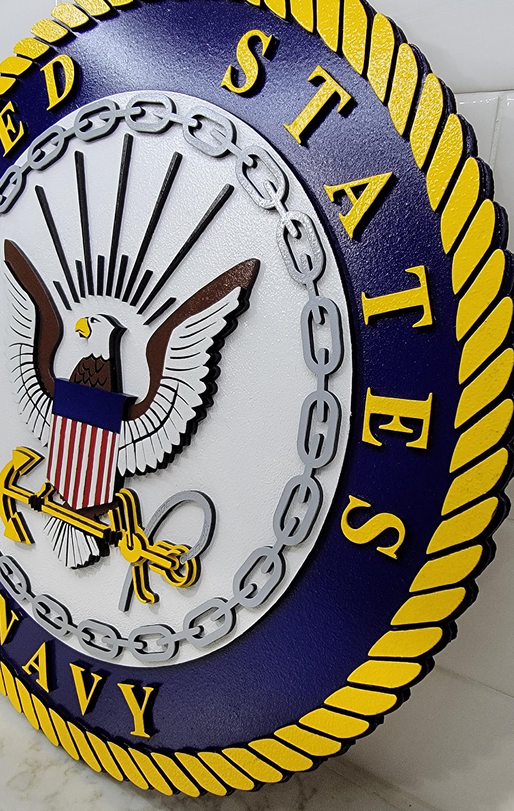 United States Navy Wall Plaque, Wall Art, Retirement Gift, Veteran
