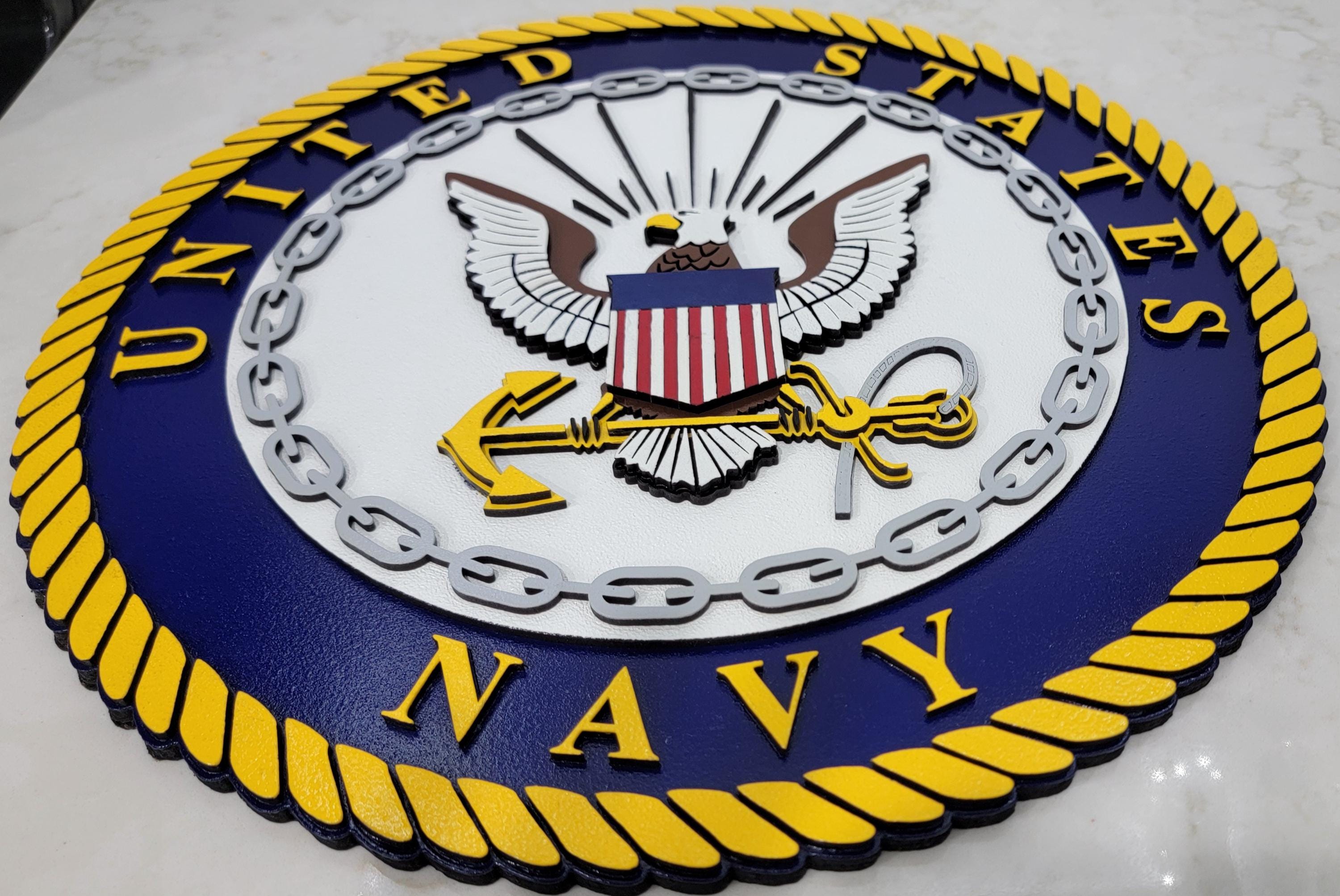 United States Navy Wall Plaque, Wall Art, Retirement Gift, Veteran