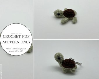 Patroonbundel: patroonpakket gehaakte schildpaddensleutelhanger | Gehaakte zeeschildpad | Gehaakte schildpad