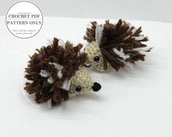 Pattern- Crochet hedgehog keychain pattern | Crochet woodland animal pattern