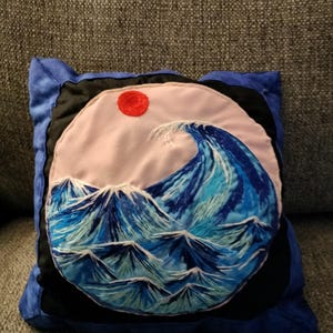 wave throw pillow