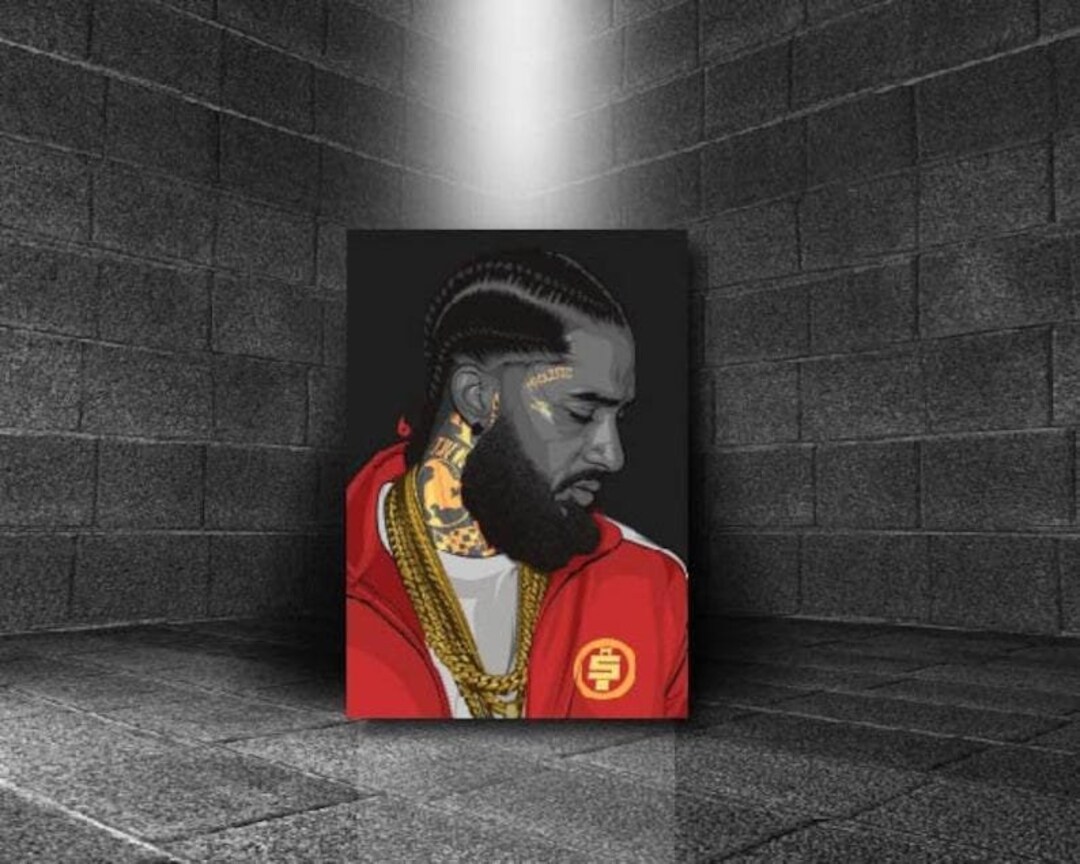 Nipsey Hussle Music Canvas Poster Print, Rapper Nipsey Hussle Print