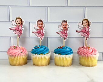 Custom Photo Fairy Princess Cupcake Topper