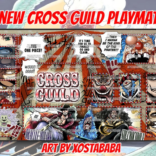 NOUVEAU Jeu de cartes One Piece sur tapis de jeu : Cross Guild