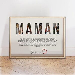 Cadeau pour maman personnalisé, Affiche mère personnalisée, affiche anniversaire maman, cadeau personnalisée mères