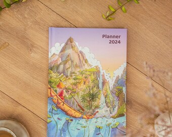 Agenda 2024 | Planner 2024 |  Semainier 2024 | Agenda Français | Personnalisé | Calendrier annuel 2024 |  Planificateur | Format A5