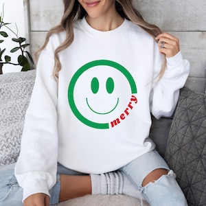 Merry Christmas SVG - Merry SVG - Smiley Face SVG
