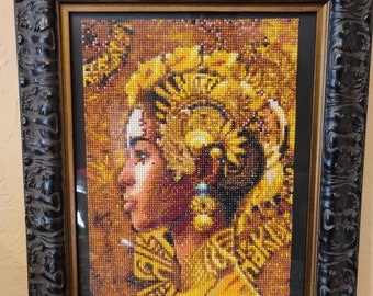 Framed African Goddess 5D Diamond Dotz Painting