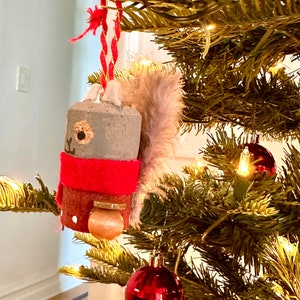 Wine Cork Christmas Tree Ornament Squirrel image 2