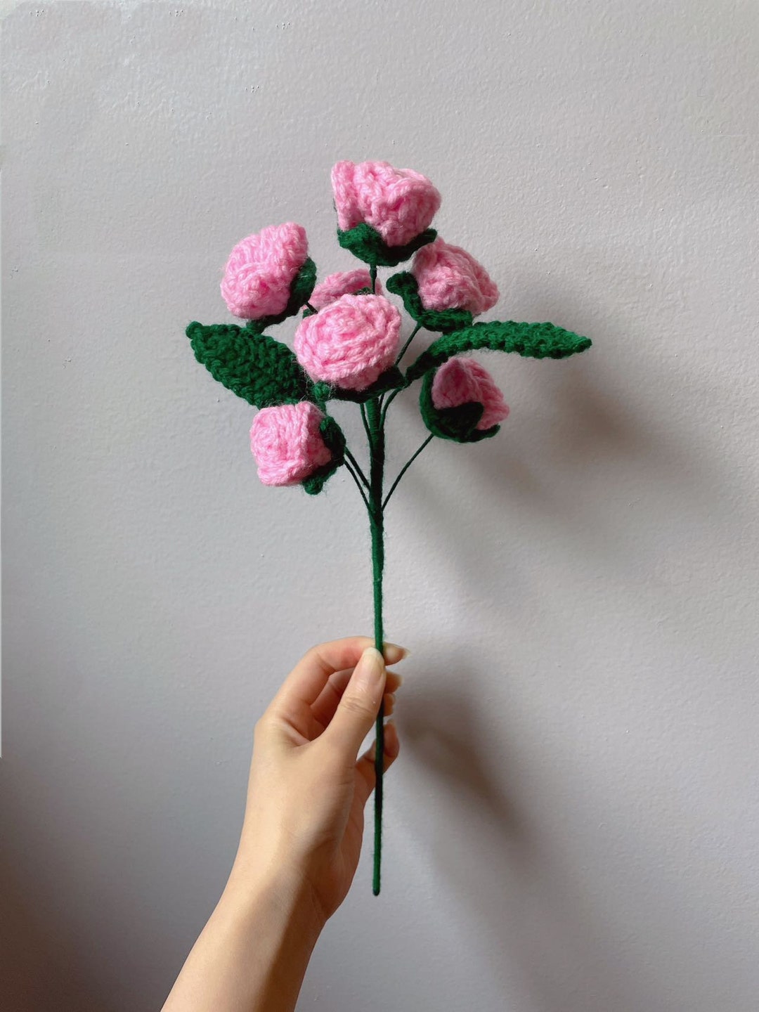 Handmade Crocheted Never-fading Multi-headed Roses Perfect Valentine's ...