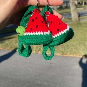 thumbnail image 2 of Cute Plush Fruit Keychain - Mango, Watermelon, Mini Banana, Vegetable Bag Charm, Children's 2 of 11