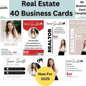 Real Estate Agent Business Card | Realtor Business Cards | Simple Business Card Template | Realtor Business Card Template Canva