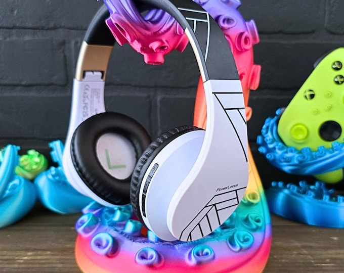 Kraken Tentacle Headphone Stand | 3D Printed Holder for Gaming Headphones | Gamer Gear Gift | Metallic Layered & Color-Changing Options