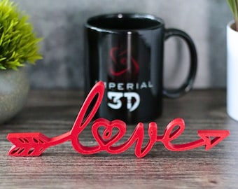 Love Heart Arrow Boho Style | 3D Printed Counter Table Boho Art Decor | Boho Wall Art | Bohemian Art Decor | Boho Arrow | Love Gift