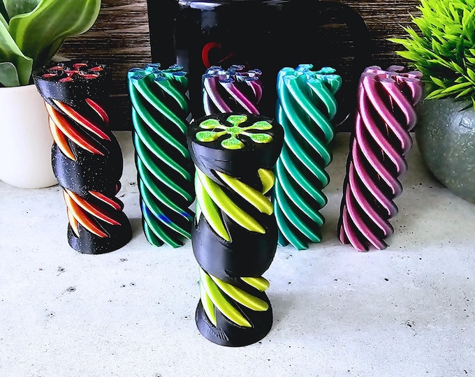 Impossible Passthrough Vortex Fidget Double Drop Style | 3D Printed Sensory Toy | 7 Color Changing Options w/Black Passthrough