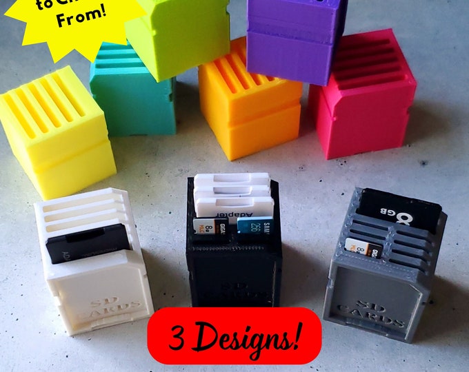 SD Card Holder - 3D Print | Fits SD and Micro SD Card | Gift for Mom Dad Student