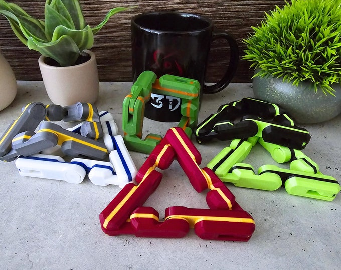 Infinity Triangle Fidget 3D Printed 2-Toned Fidget Toy | 20 Color Choices | Sensory Toy | Gift for Child Son Daughter Elderly