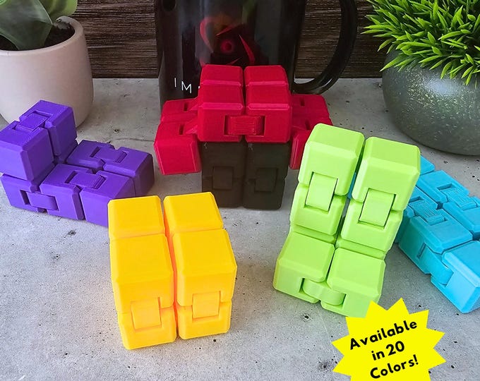3D Infinity Cube Fidget Toy | Sturdy Design Won't Break |20 Color Choices | Sensory Toy | 3D Printed Fidget | Perfect Gift for Children