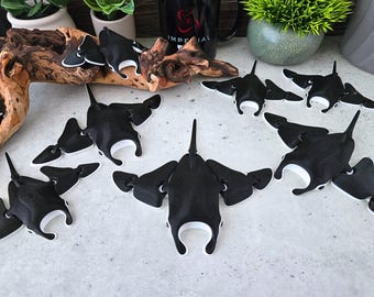 Manta Ray Flexi Fidget Toy: Articulated 3D Printed Sea Animal