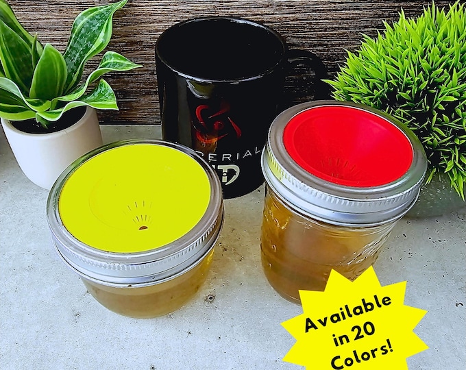Fruit Fly Trap Mason Jar Insert | 3D Printed Fits Standard & Wide Mouth Mason Jars | Indoor or Outdoor Use | DIY Natural Fruit Fly Solution