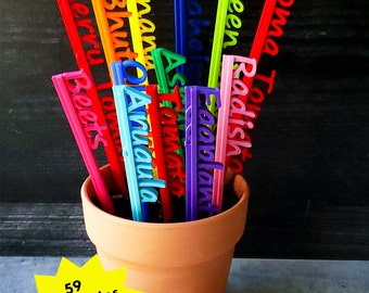 Vegetable Garden Markers: Plant-Based PLA, Veggie Identifier Spikes