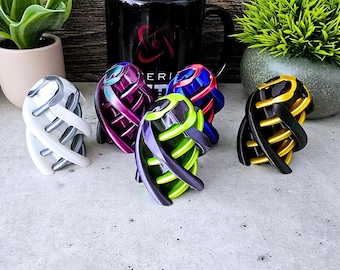 3D Printed Torpedo Vortex Fidget: Metallic Spiral Toy, Impossible Passthrough