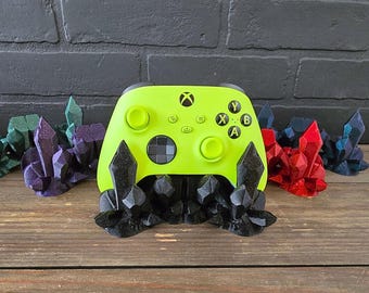 Crystal Xbox Controller Stand | 3D Printed Sparkle Crystal Controller Holder | Fits Xbox, PS4, PS5 | Gaming Setup Gift | Desk Display Stand