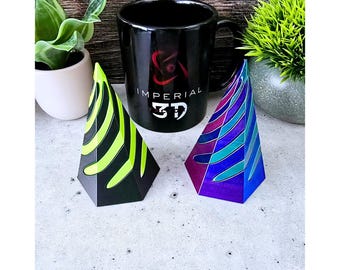 Hexagon Cone Impossible Passthrough | 3D Printed Vortex Fidget | Optical Illusion Sensory Toy | Unique Gift | Montessori