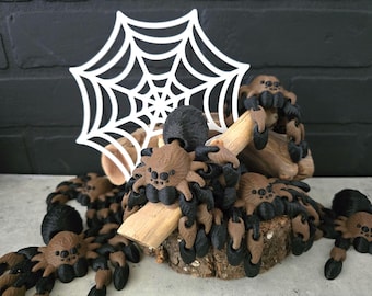 3D Printed Articulated Tarantula Flexi: Realistic 7.5" Poseable Spider Fidget