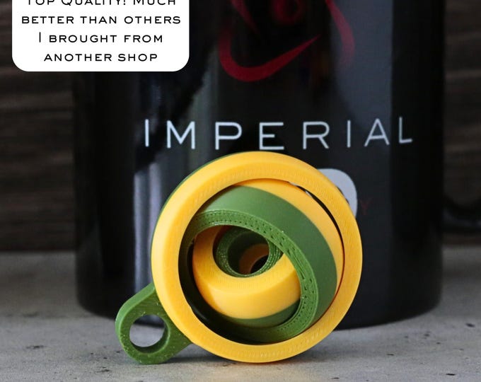 Gyroscope Fidget Spinner Keychain | 3D Printed 2-Toned Fidget Spinner Toy | 20 Color Choices | Gyroid Fidget | Gift for Child Son Daughter