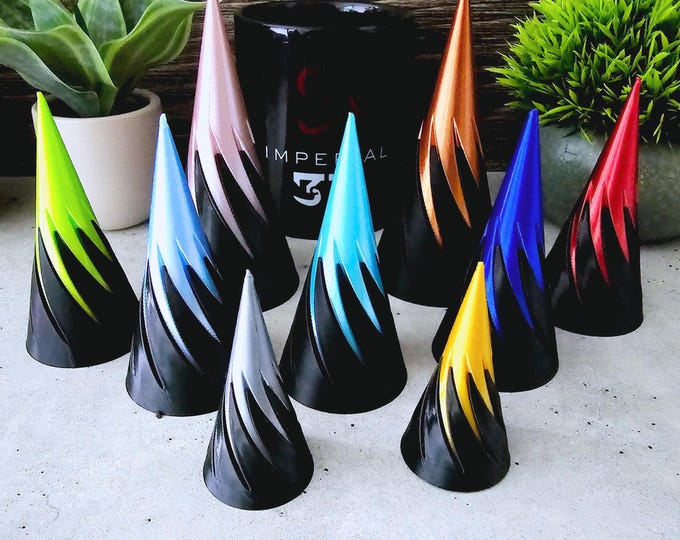 Spiral Fidget Vortex Cone | Impossible Passthrough | 15 Metallic Colors | 3D Printed | Sensory Toy | Stress Relief