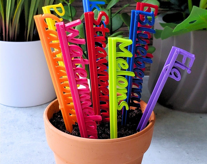 Fruit Plant Marker Lables | Garden Plant Lables | Fruit Lable Spikes | Fruit Marker Stakes | Fruit Identifier | Plant Identifier