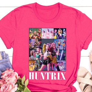 K-pop Demon Hunters Huntrix Shirt, Anime Girl Group Tee, Rumi Zoey Mira Top, Kpop Idol Manga Graphic T-shirt, Gamer Aesthetic Gift K-pop Fan