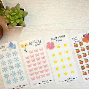 Seasons Savings Challenge | Laminated | Glossy Finish | Cash Stuffing