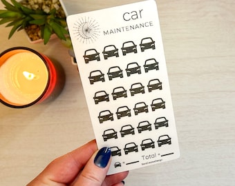 Car Maintenance Savings | Laminated | Glossy Finish | Cash Stuffing