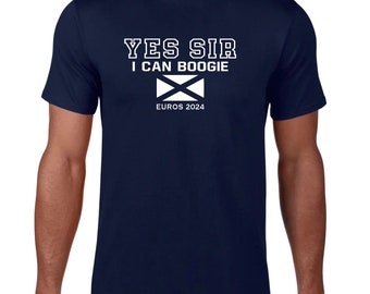 Scotland T-shirts, euros 2024, Scottish T-shirts, Germany euros, we're off to Germany, yes sir I can boogie, no Scotland no party nae pairty