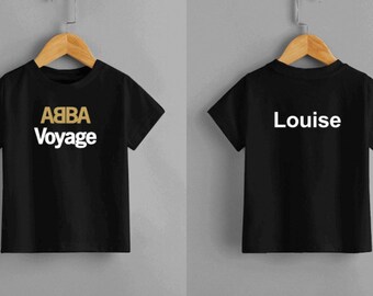 Abba voyage T-shirt, Mamma Mia T-shirts, abba show, mamma Mia, here we go again, personalised T-shirts, kids adults, matching, abba tour